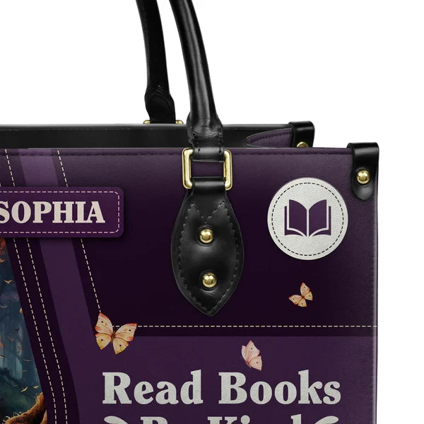 Read Books Be Kind Stay Weird Leather Bag