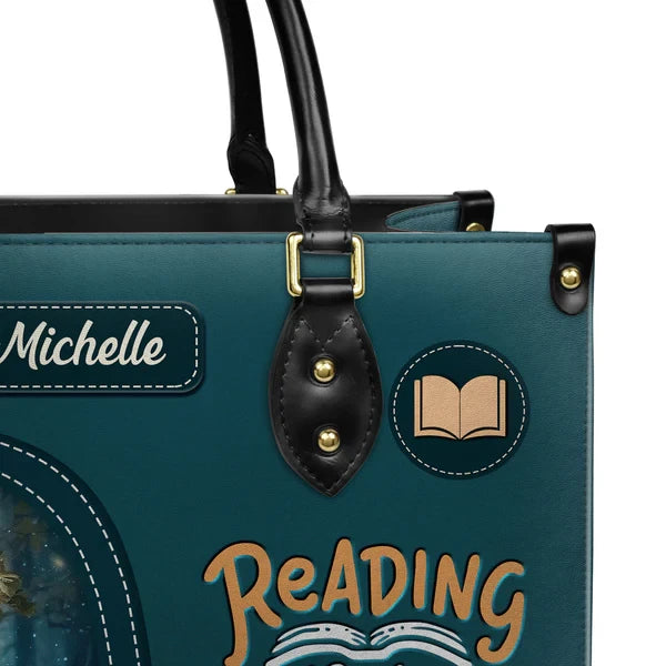 Reading Is A Ticket To Adventure Leather Bag