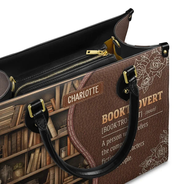 Booktrovert Noun Leather Bag