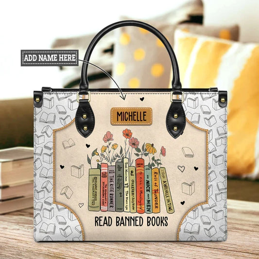 Read Banned Books Leather Bag