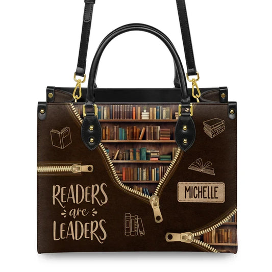 Readers Are Leaders Leather Bag