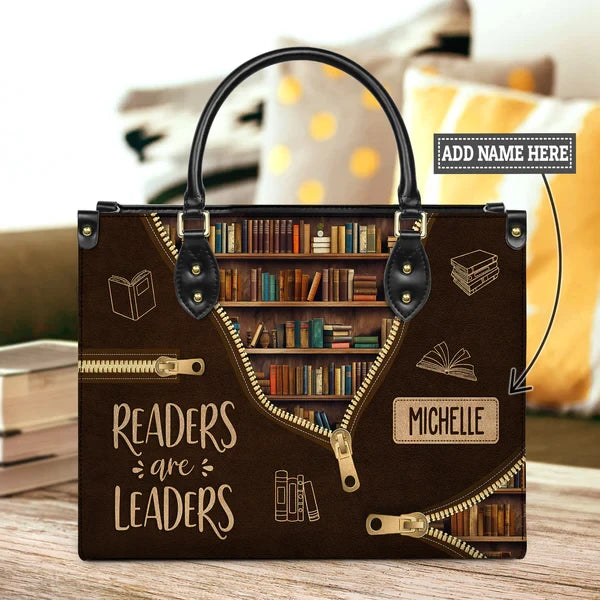 Readers Are Leaders Leather Bag