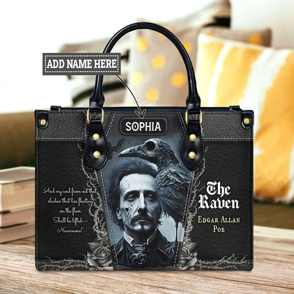 The Raven Edgar Allan Poe And My Soul From Out That Shadow Leather Bag