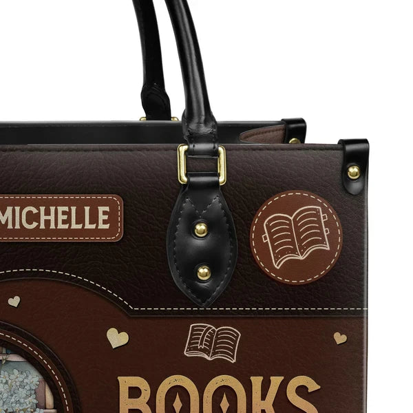 Books Are My Love Language Leather Bag