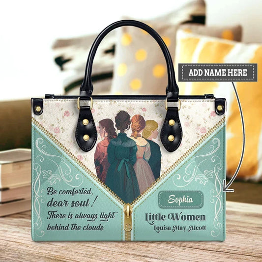 Little Women Be Comforted Dear Soul Leather Bag