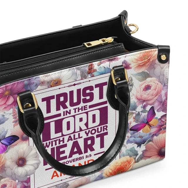 Trust In The Lord Leather Handbag