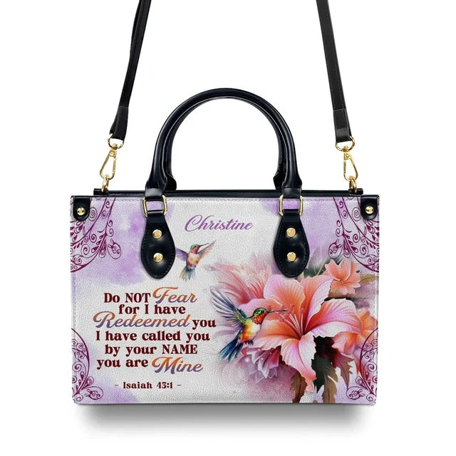 I Have Called You By Your name Leather Handbag