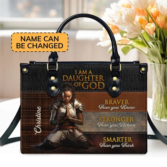 Daughter Of God Leather Handbag