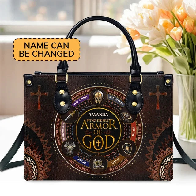 Armor Of God Leather Handbag