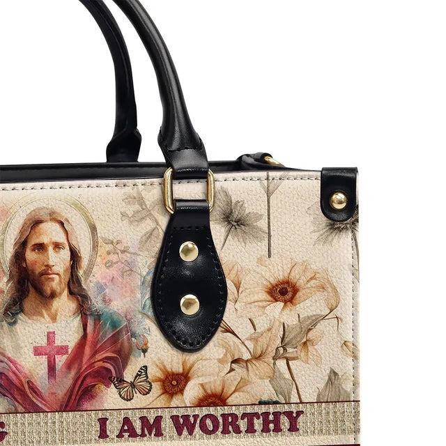 I Am Enough Leather Handbag