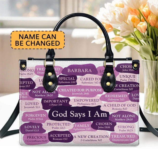 What God Says About You Leather Handbag