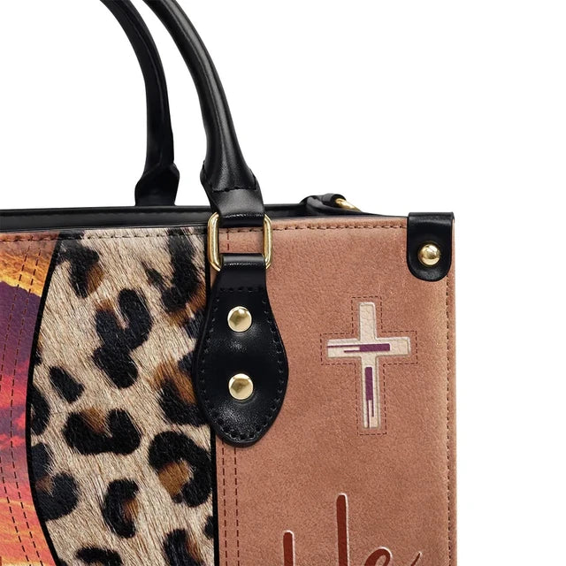 He Is Risen Leather Handbag