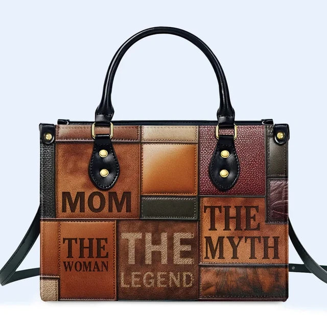 Mom The Legend Leather Handbag