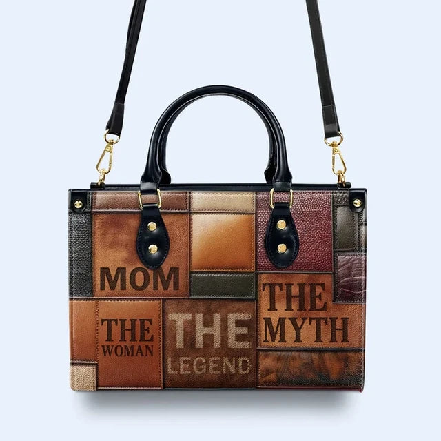 Mom The Legend Leather Handbag